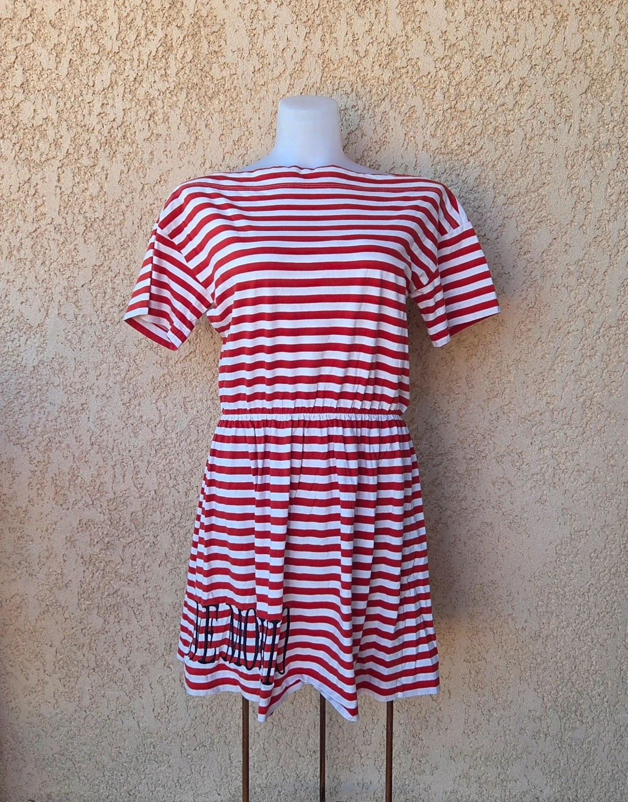 Robe mis longue motif rayures love moschino taille M