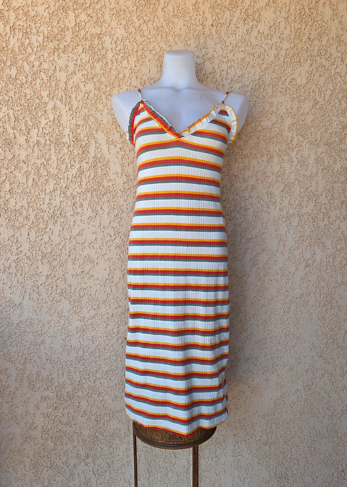 Robe a bretelles zara taille S motif rayures – Zara – taille S / 36 / 8