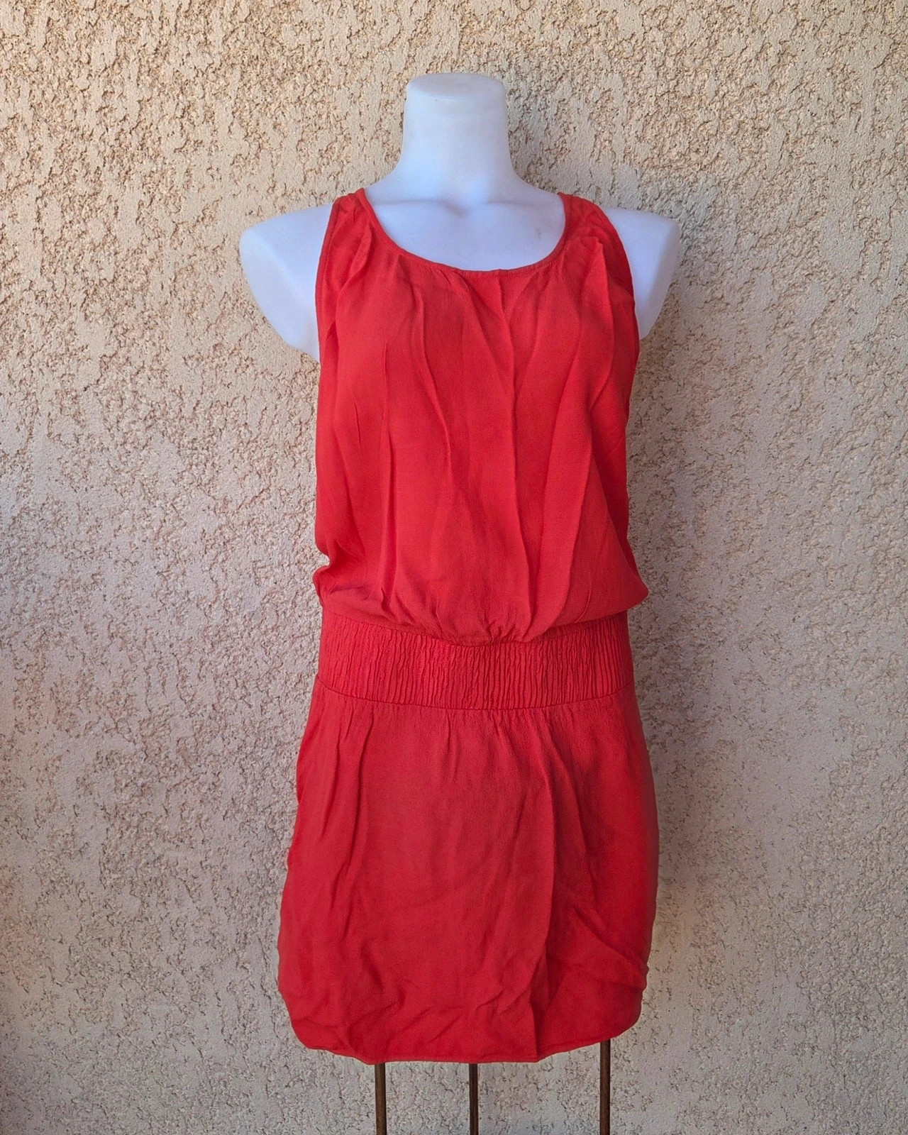 Robe mis longue ba&sh dos nu croisé taille M rouge