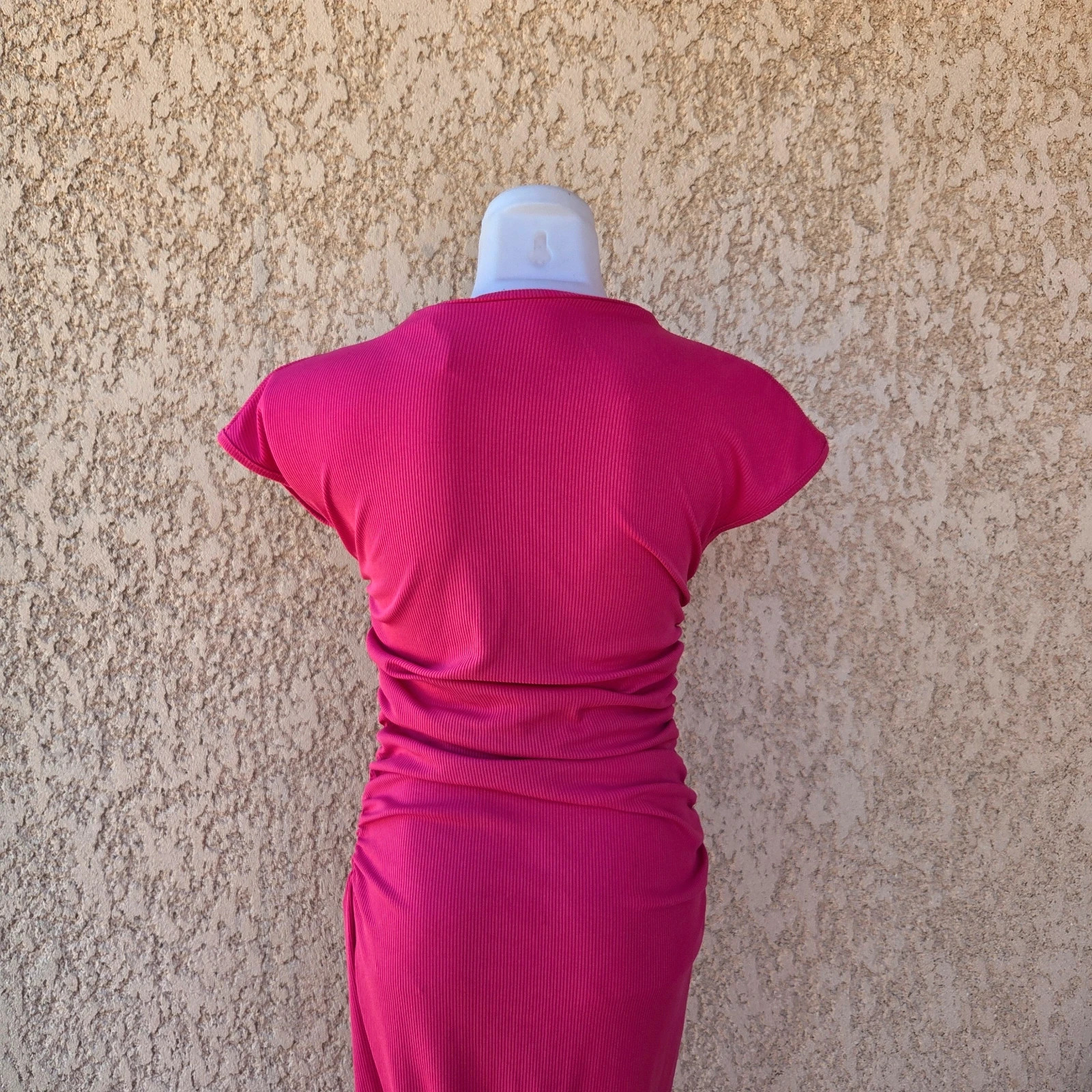 Robe longue cintré moulante rose fuchsia taille S/36 – Tendance – taille S / 36 / 8 3