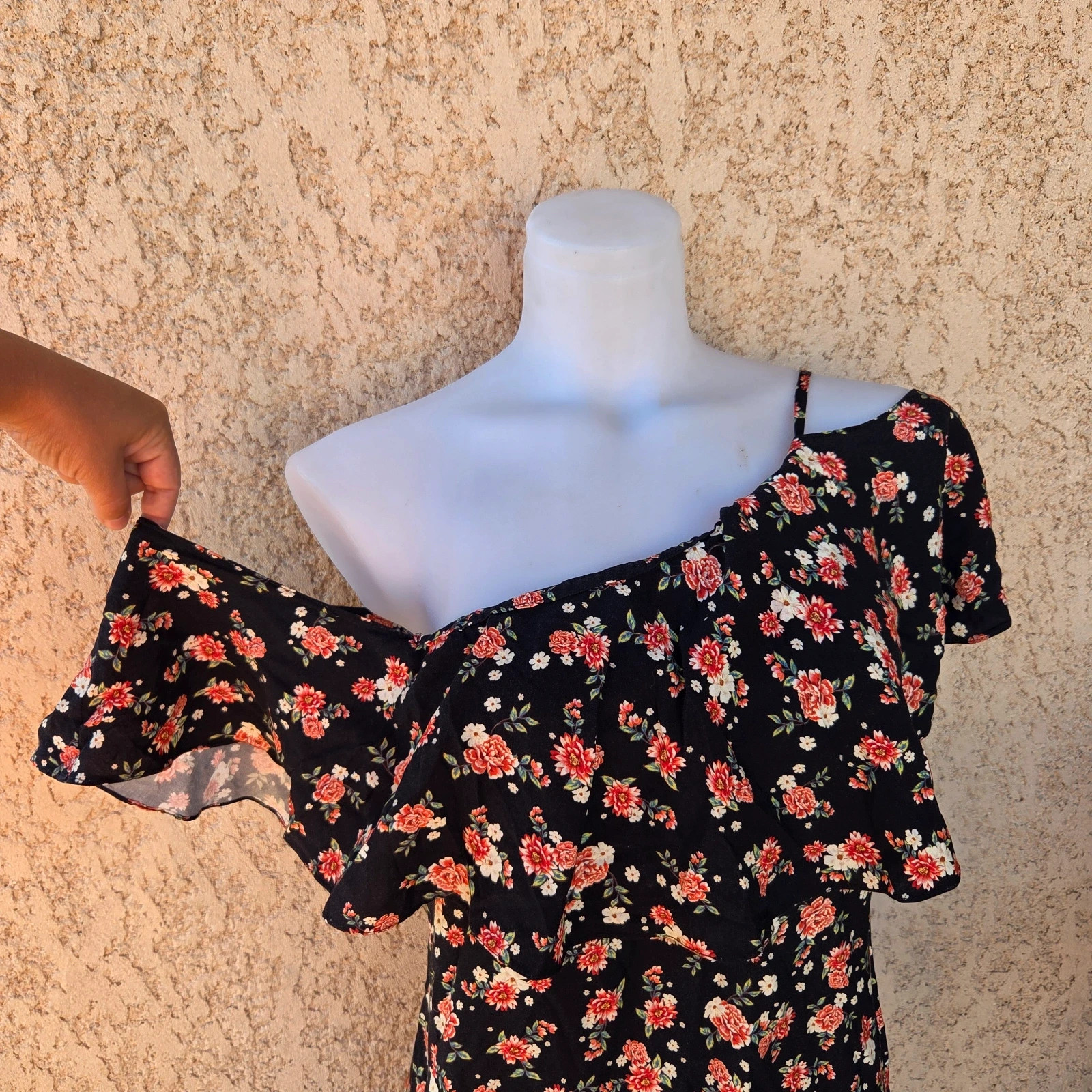 Robe mi longue Farm Rio taille S asymétrique noir fleur – Farm Rio – taille S / 36 / 8 2