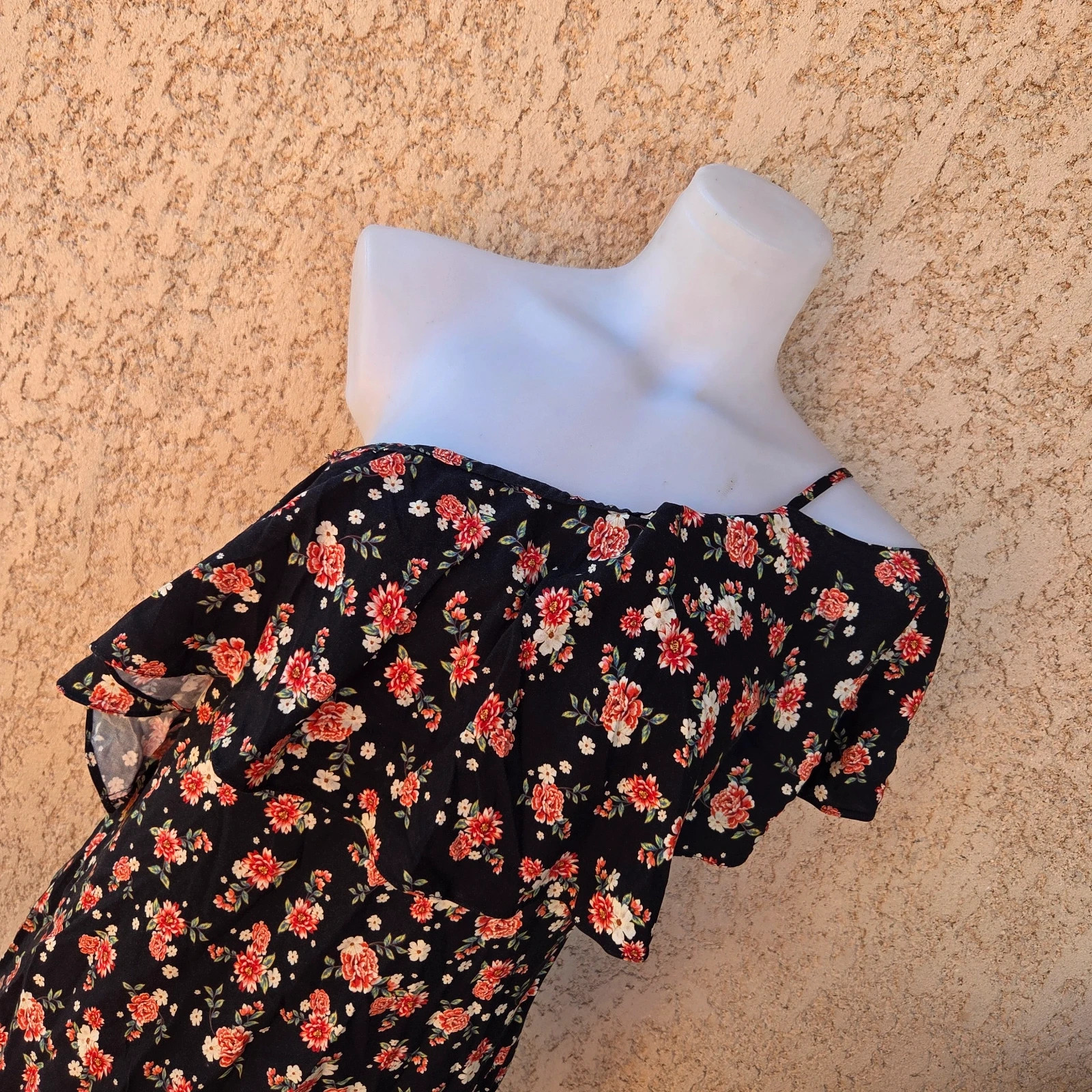 Robe mi longue Farm Rio taille S asymétrique noir fleur – Farm Rio – taille S / 36 / 8 3