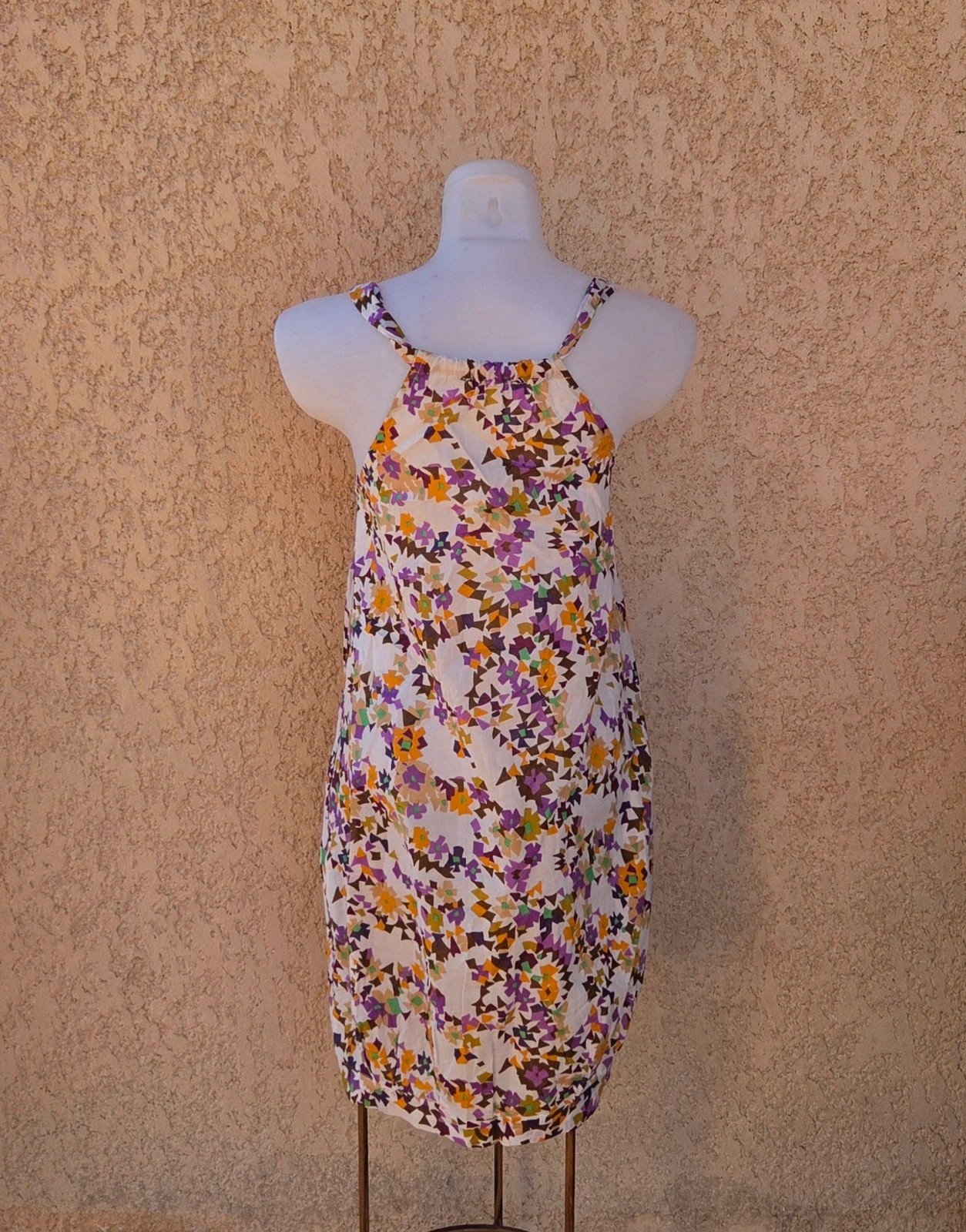 Robe mi longue maje taille S style ballon fleur floral multicolore – Maje – taille S / 36 / 8 2