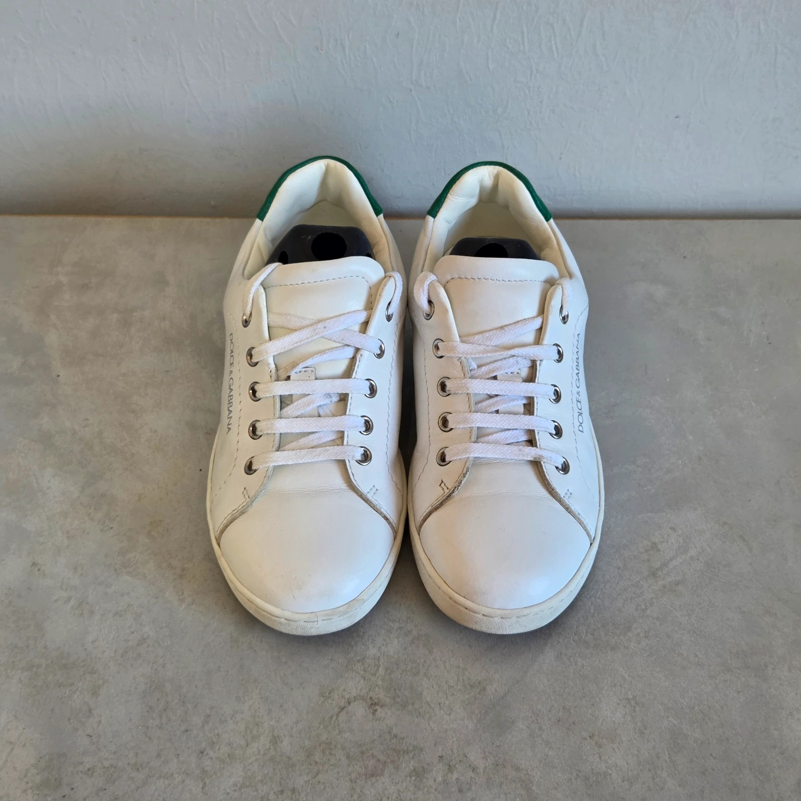 Sneakers basket lacets blanche vert dolce & gabbana