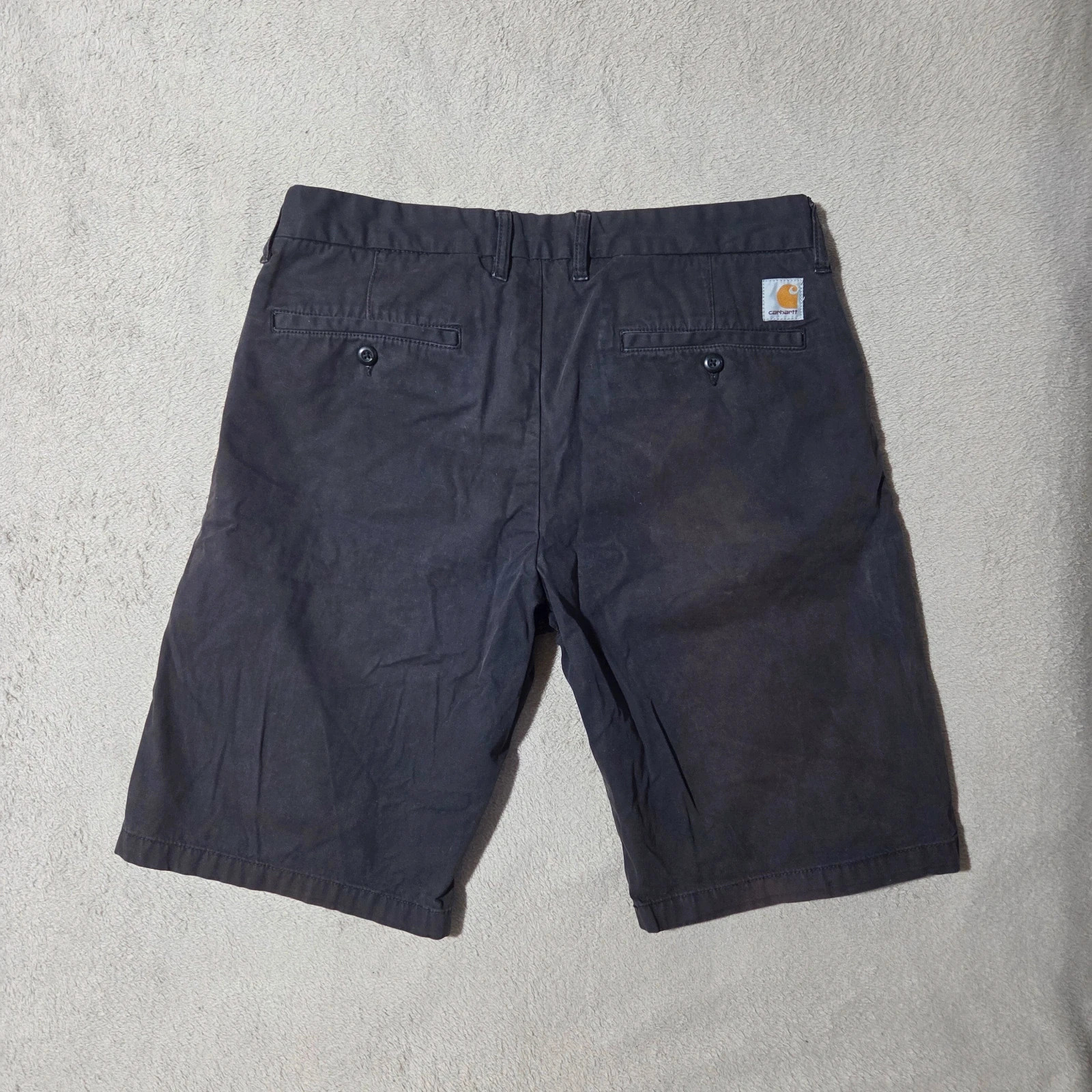 Short travail work carhartt bleu marine effets délavé taille 42