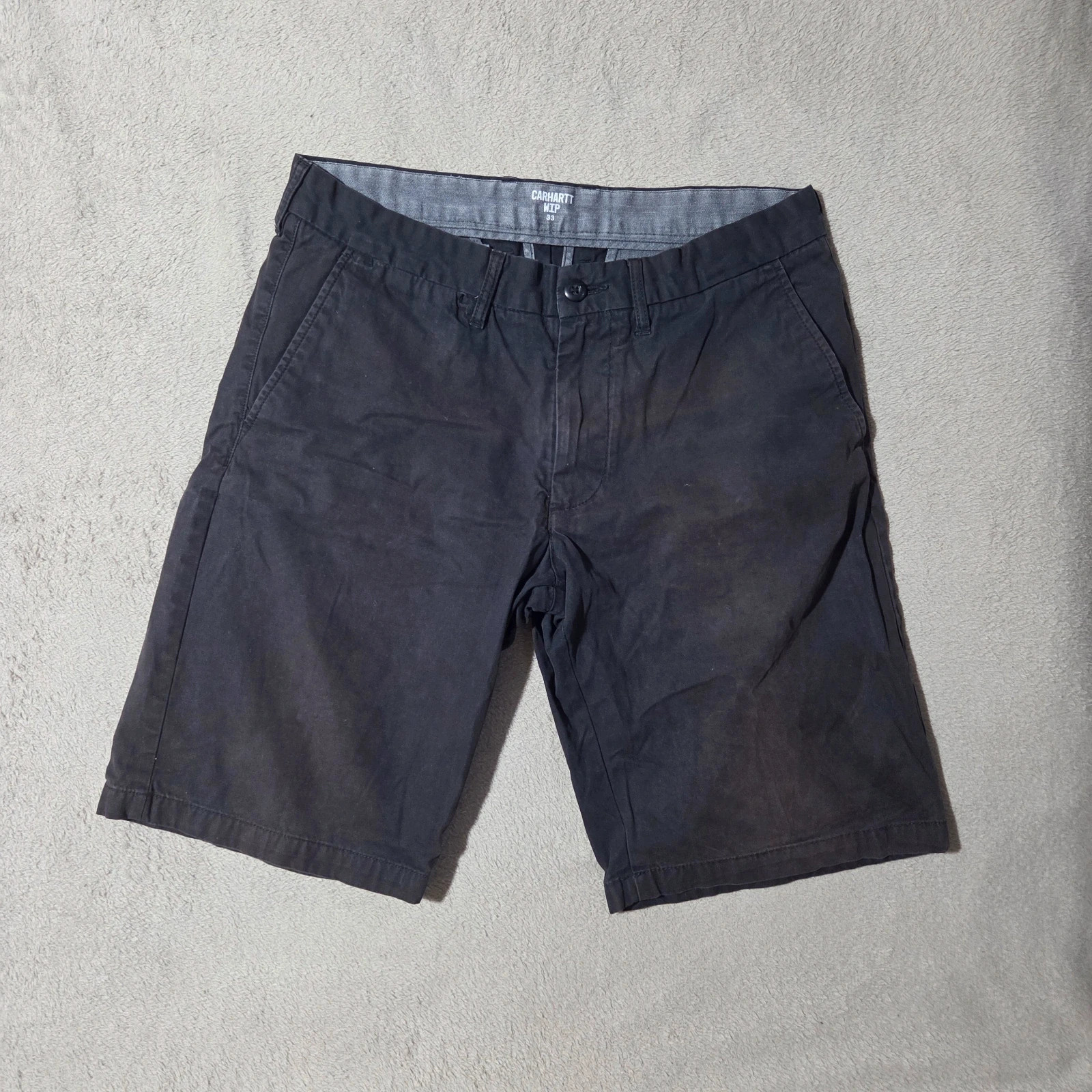 Short travail work carhartt bleu marine effets délavé taille 42 – Carhartt – taille XL 2