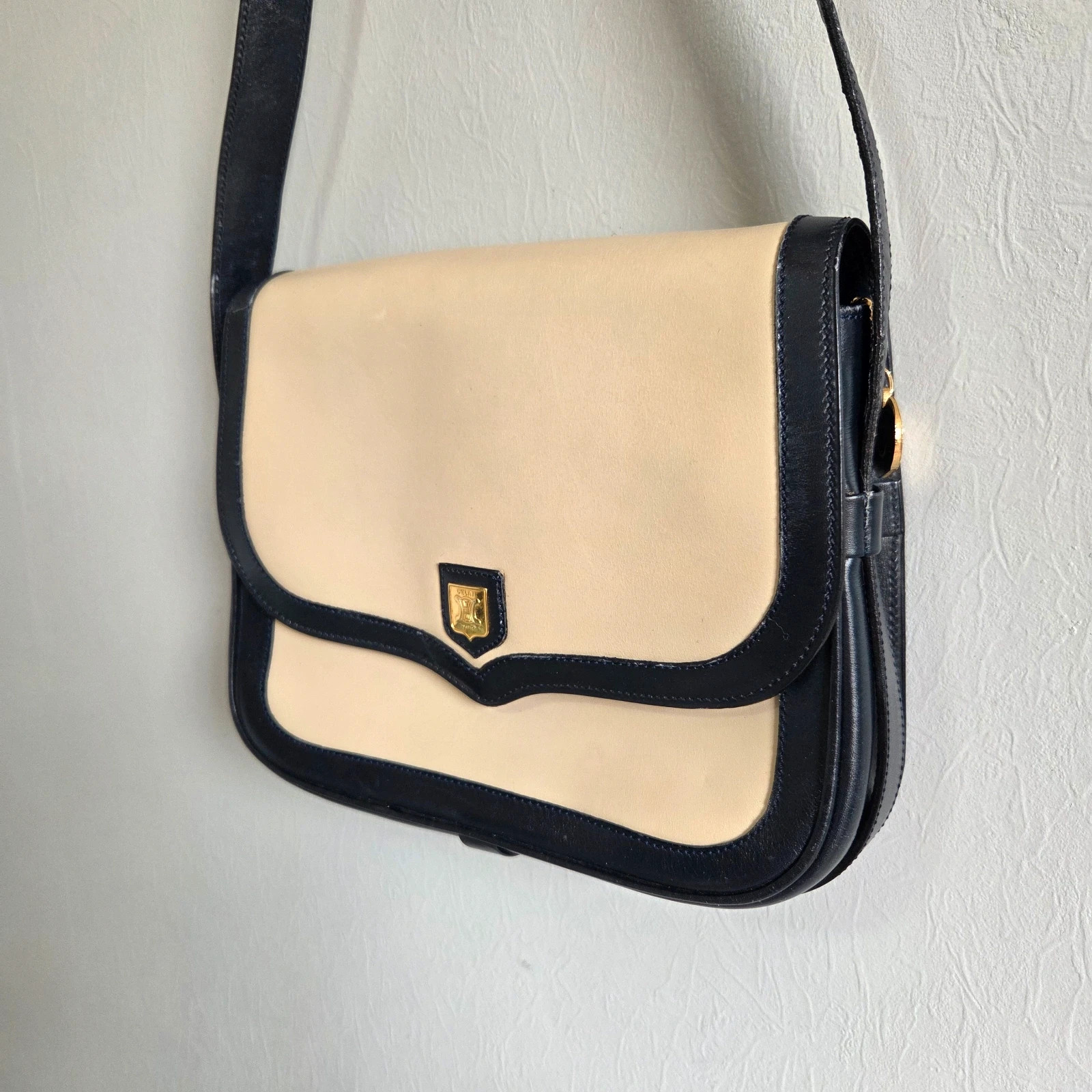 Sac a main bandoulière Céline vintage en cuir – CELINE 3