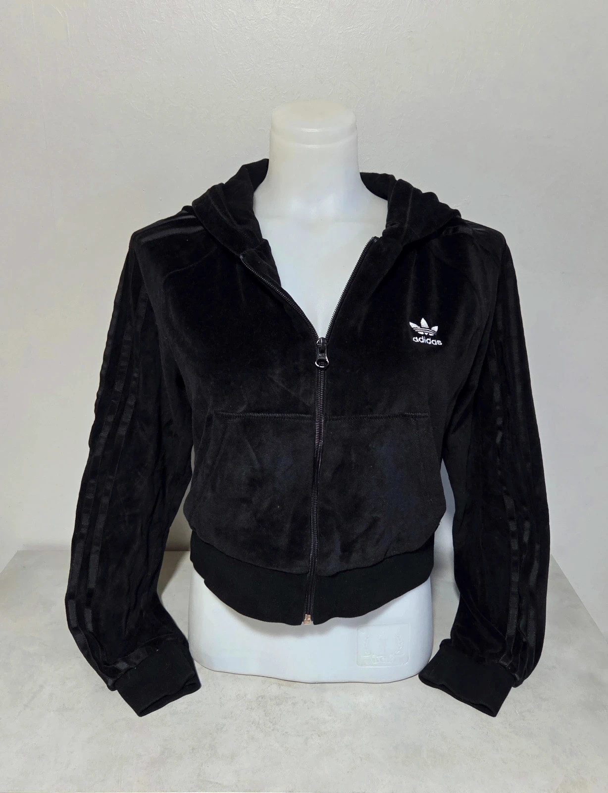 Pull sweat woody sweat-shirt veste zippé velours noir taille XL 42 – adidas – taille XL / 42 / 14 2