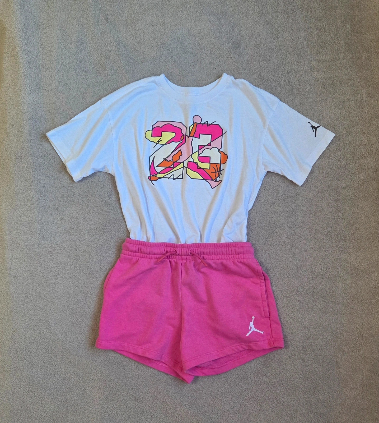 Ensemble Jordan short t-shirt rose taille 10-12 ans