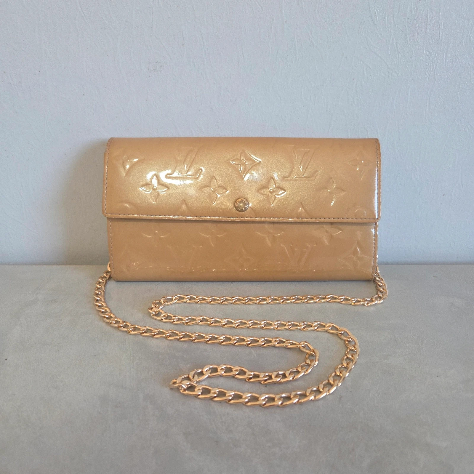 Sac a main porte monnaie Sarah Louis vuitton vintage cuir vernis