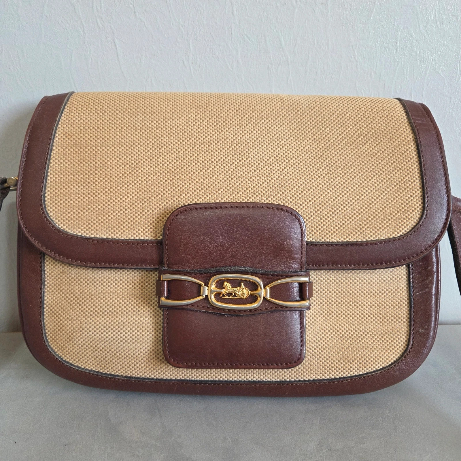 Sac a main bandoulière Céline vintage beige marron – CELINE 4