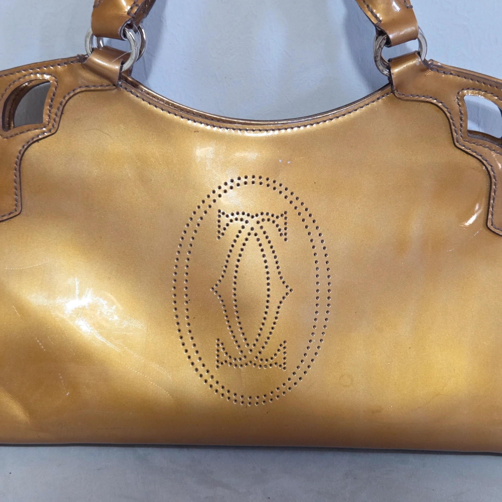 Sac a main Cartier marcello doré or vintage – Cartier 2