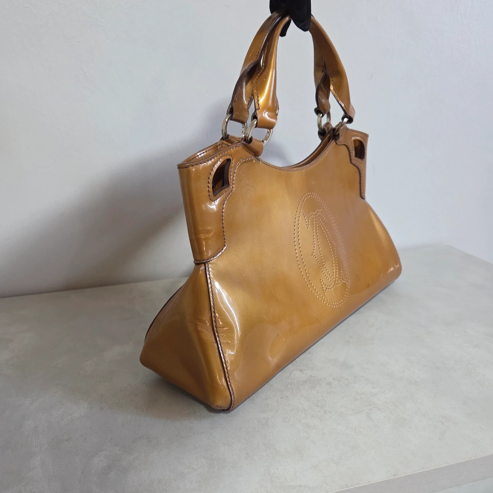 Sac a main Cartier marcello doré or vintage – Cartier 3