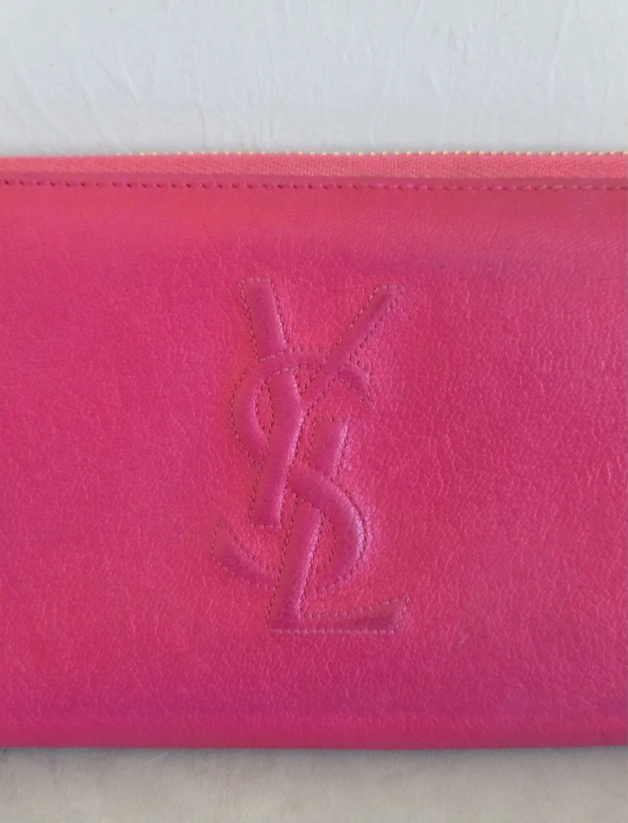 Porte monnaie porte feuille wallet porte carte Yves Saint laurent rose fuchia – Yves Saint Laurent 5