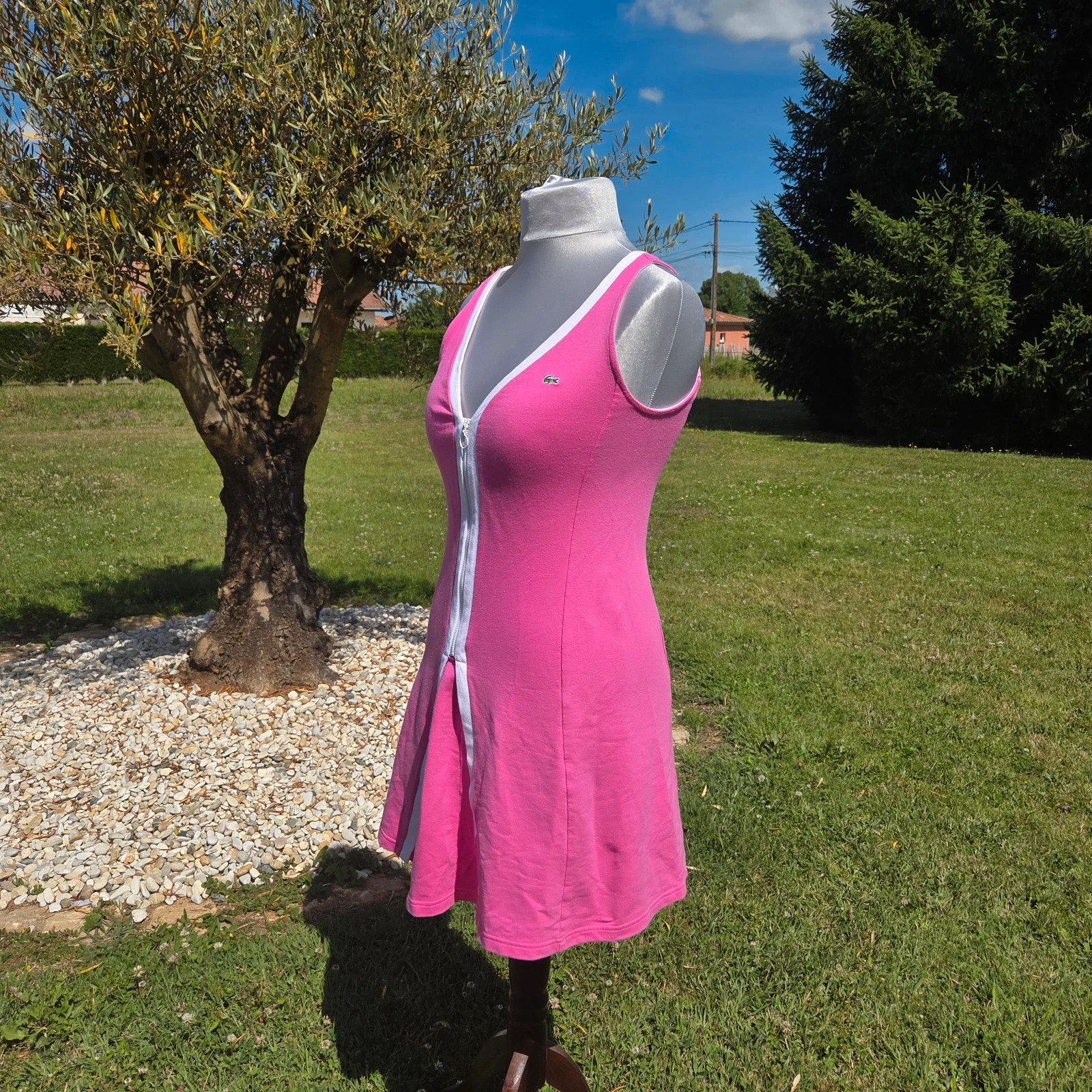 Robe rose style tennis Lacoste vintage taille L 40 – Lacoste – taille L / 40 / 12 2