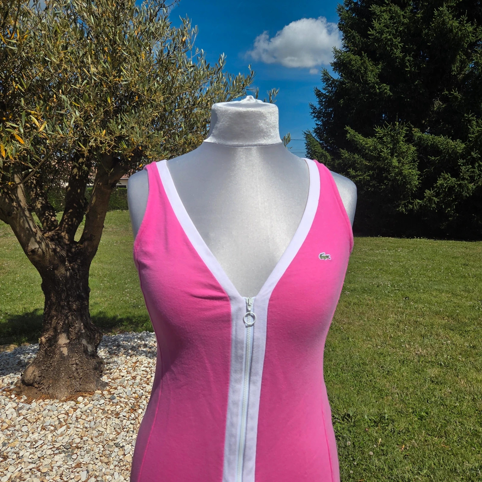 Robe rose style tennis Lacoste vintage taille L 40 – Lacoste – taille L / 40 / 12 3