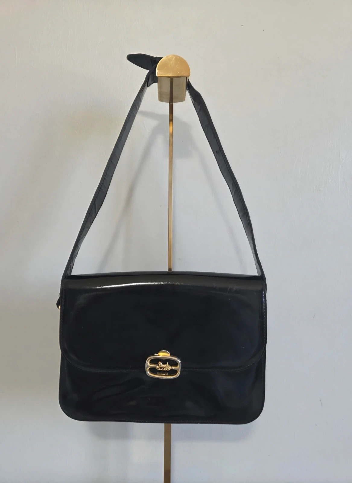 Sac a main Vintage cuir vernis noir Céline – CELINE 4