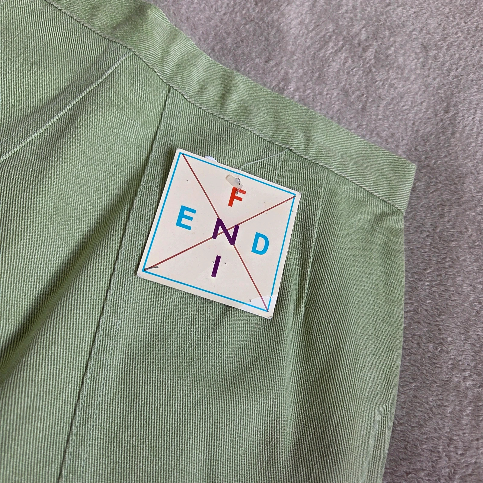 Jupe longue jeans denim vert clair menthe Fendi taille M – Fendi – taille M / 38 / 10 5