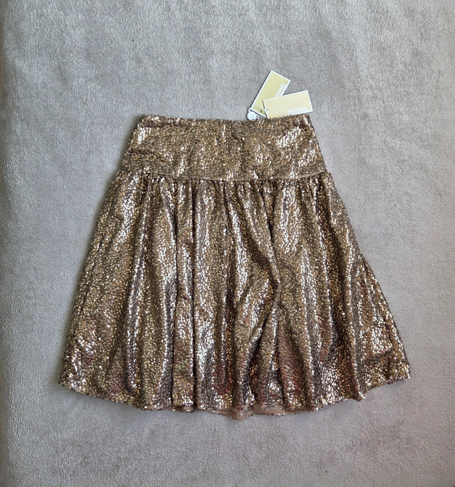 Jupe short michael kors taille M doré or sequin