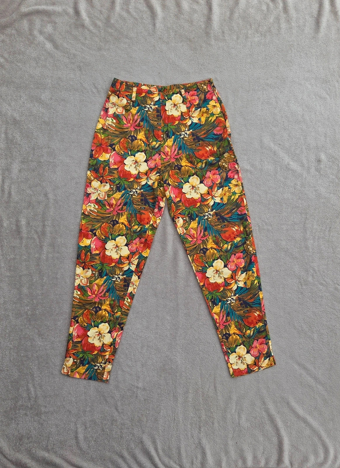 Pantalon motif fleur floral multicolore Burberrys vintage taille L