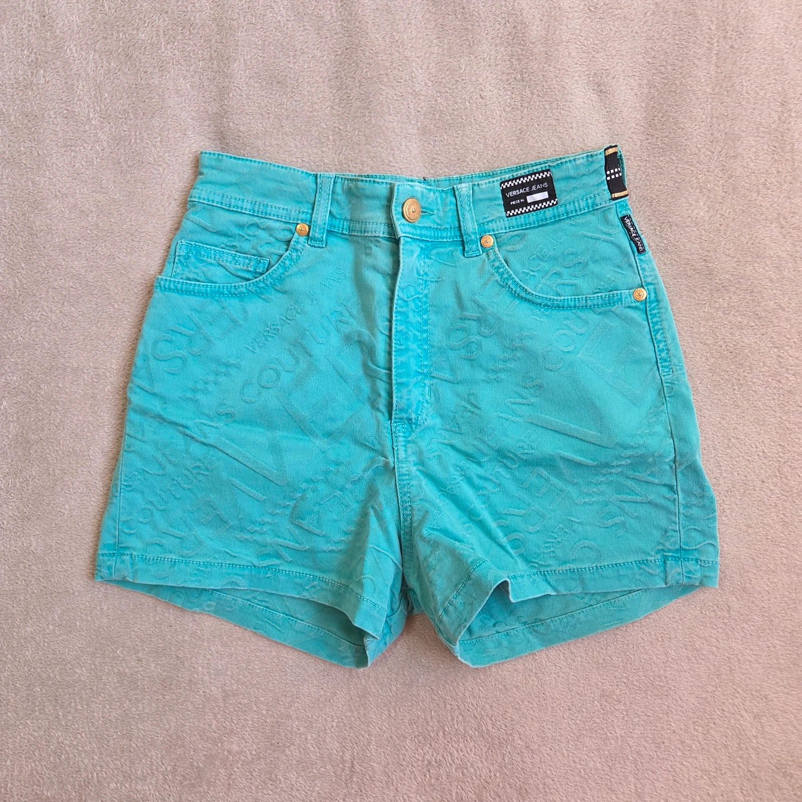 Short taille haute bleu turquoise versace taille M – Versace Jeans – taille M / 38 / 10 2