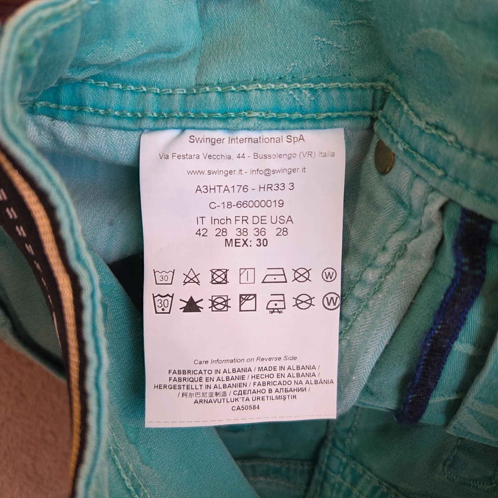 Short taille haute bleu turquoise versace taille M – Versace Jeans – taille M / 38 / 10 5