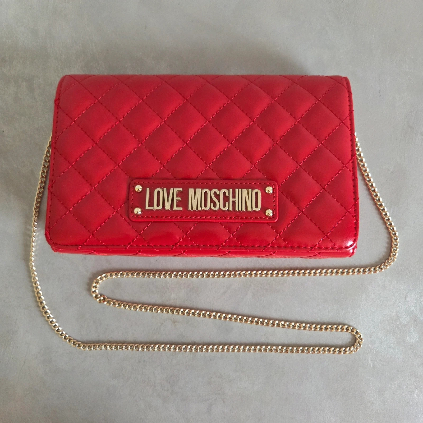 Sac a main bandoulière love moschino rouge doré – Love Moschino 2