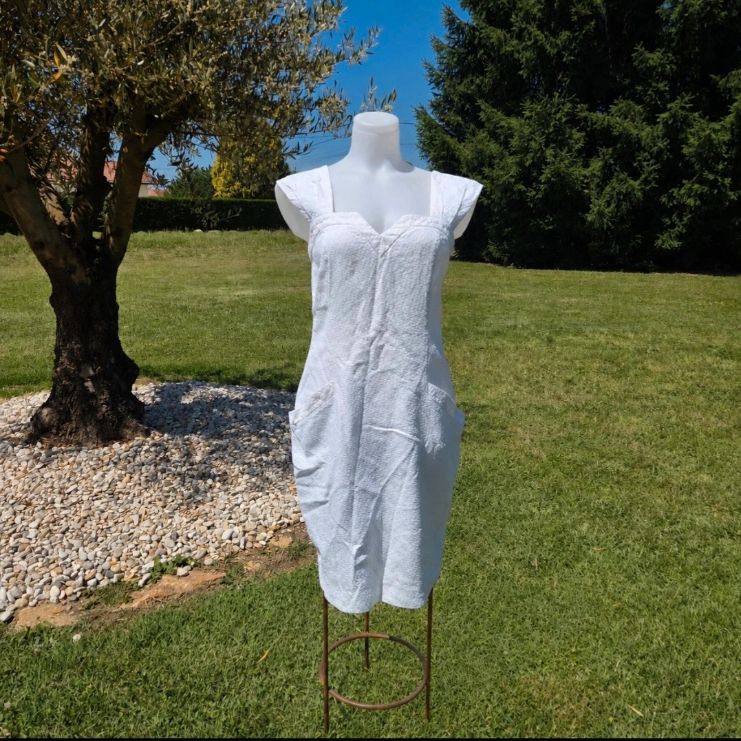 Robe mi longue Dior vintage taille M blanche