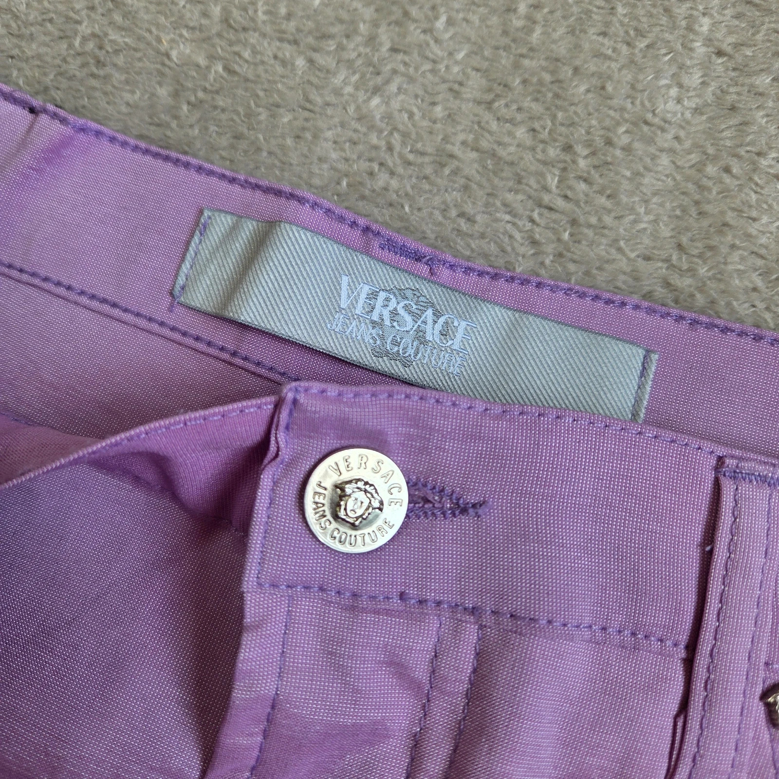 Short versace jeans couture taille M L violet lila matière élastique – Versace Jeans Couture – taille M / 38 / 10 5