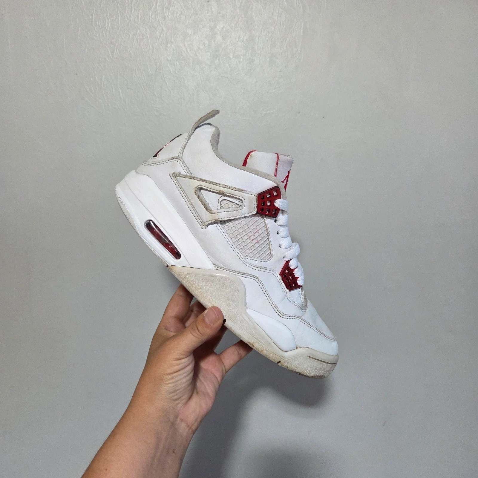 Sneakers basket trainers air Jordan 4 metalic rouge taille 38