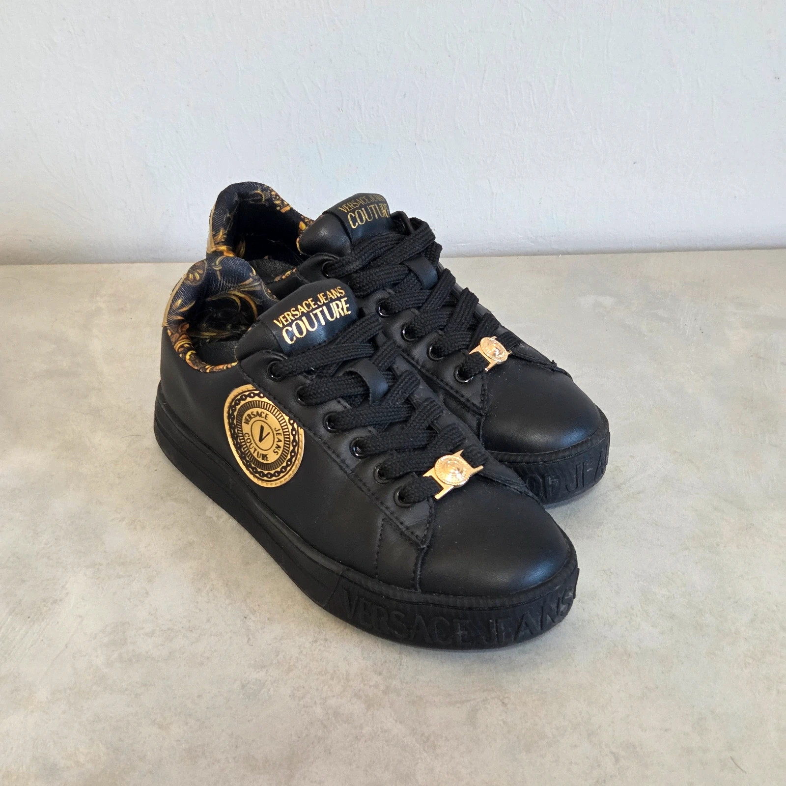 Sneakers basket trainers versace jeans couture taille 36 or doré noir – Versace Jeans Couture – taille 36 5