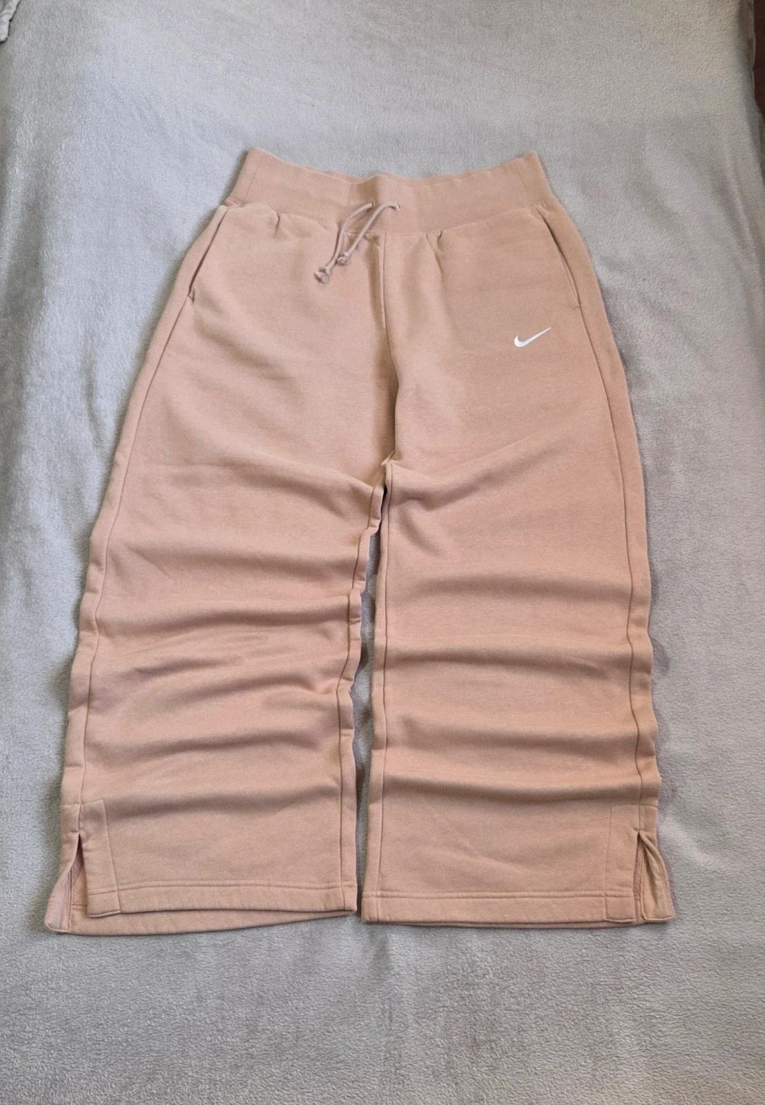 Pantalon survêtement jogging nike large oversize coupe droite taille L camel beige – Nike – taille L / 40 / 12 5