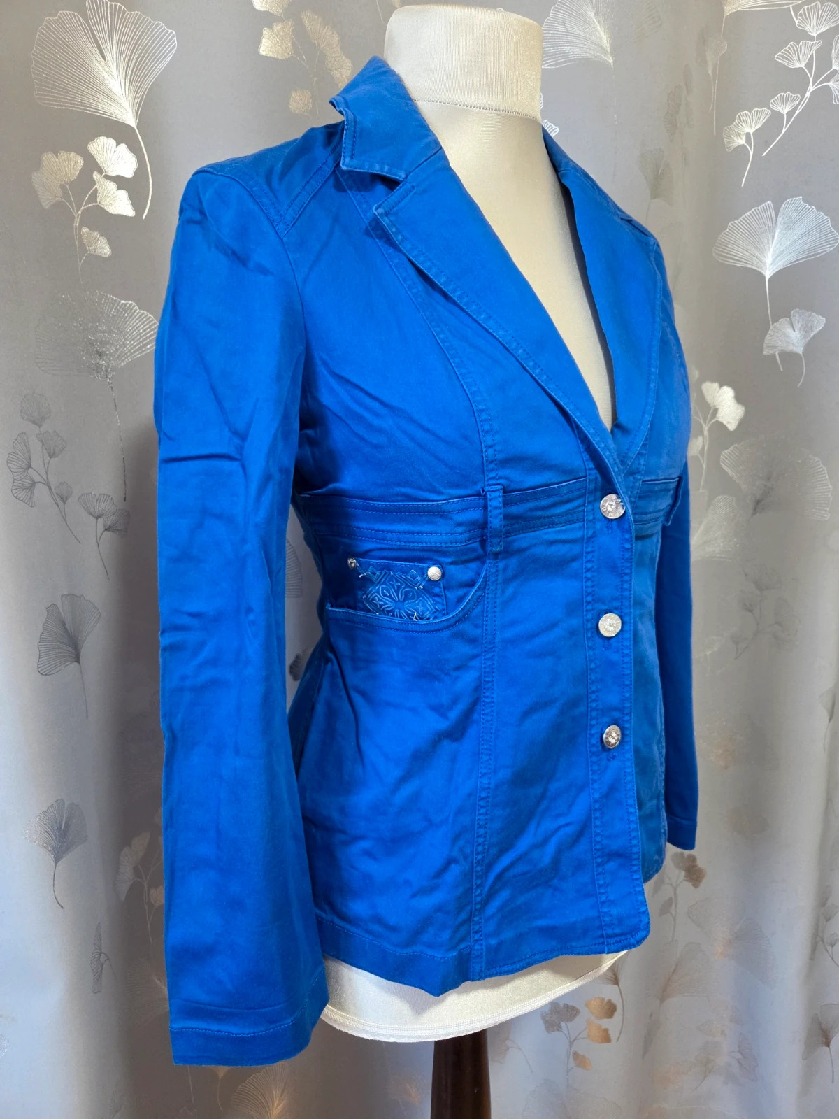 Veste blazer cintré bleu kenzo vintage – Kenzo – taille M / 38 / 10 4