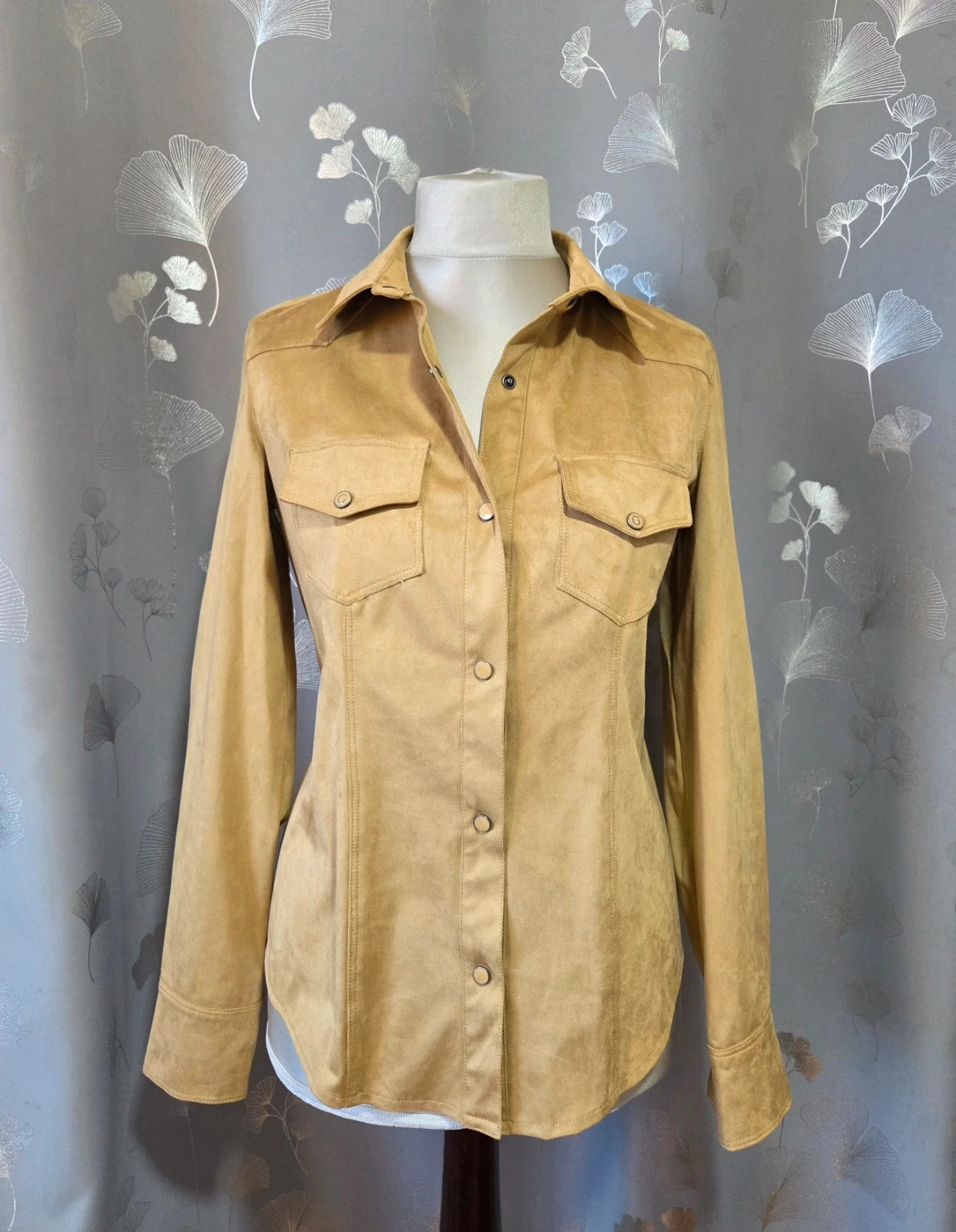 Chemise chemisier style velours camel Guess taille M