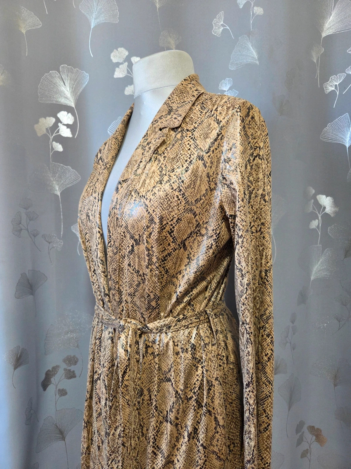 Manteau léger long motif serpent Jeff Gallano vintage – Jeff Gallano – taille M / 38 / 10 3
