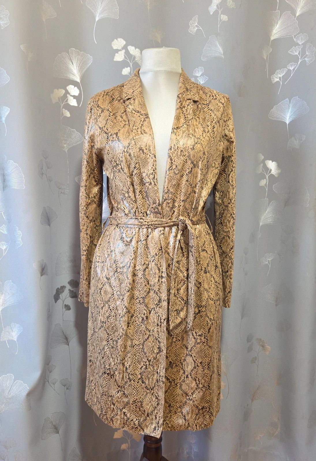 Manteau léger long motif serpent Jeff Gallano vintage – Jeff Gallano – taille M / 38 / 10