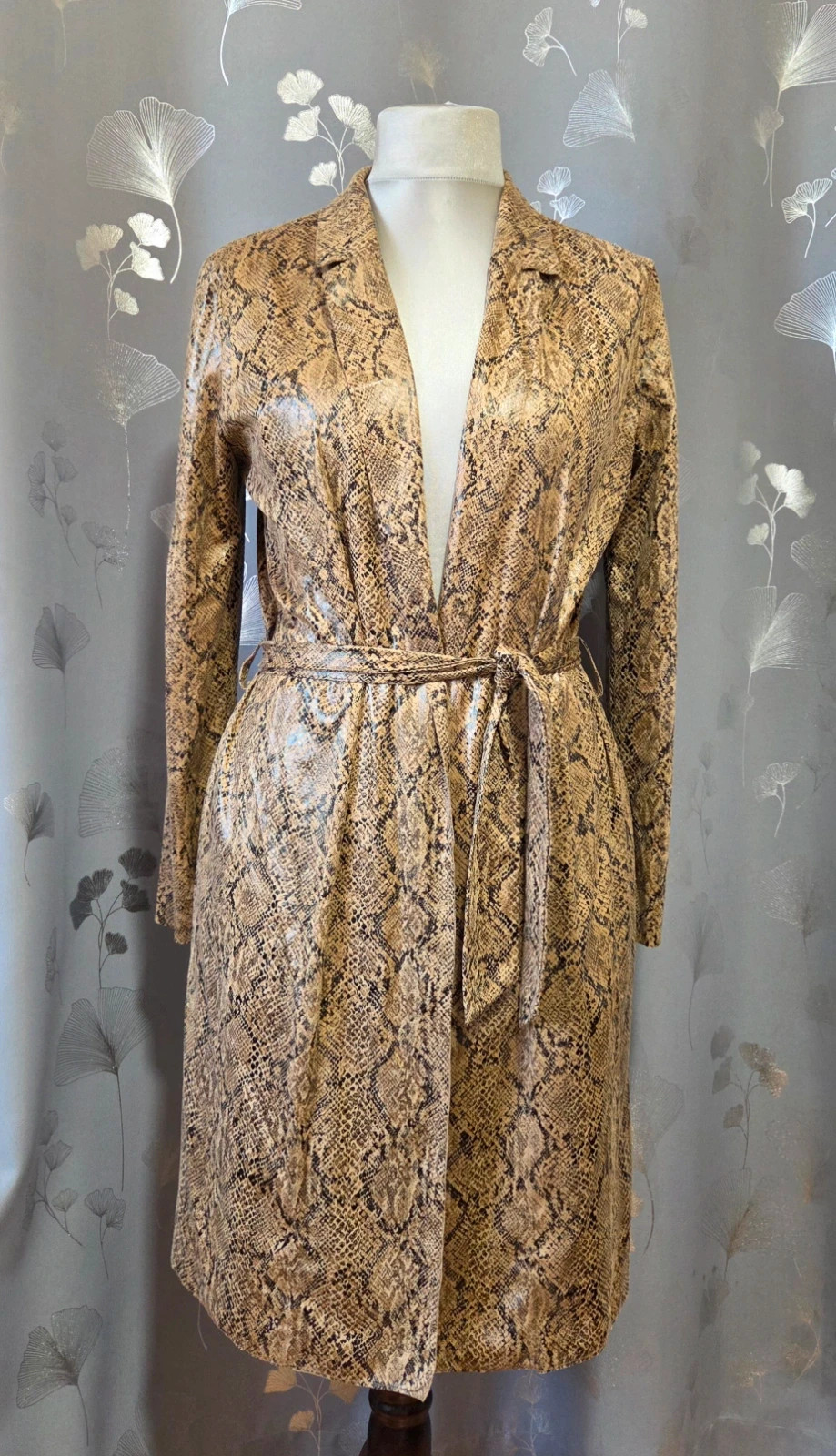 Manteau léger long motif serpent Jeff Gallano vintage – Jeff Gallano – taille M / 38 / 10 2