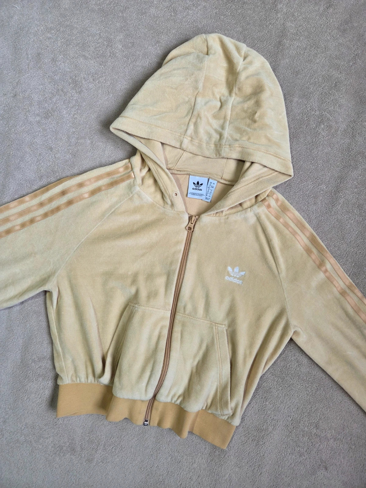 Ensemble survêtement jogging Adidas vintage jaune pastel velour – adidas – taille S / 36 / 8 4