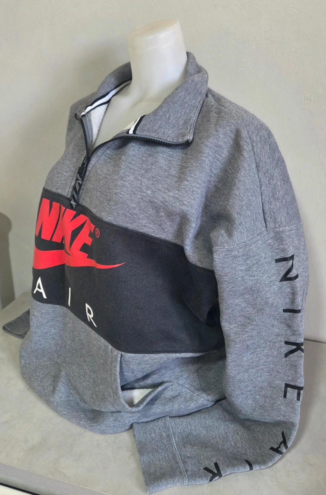 Sweat pull woody nike vintage col camionneur zippé taille L XL – Nike – taille L / 40 / 12 3