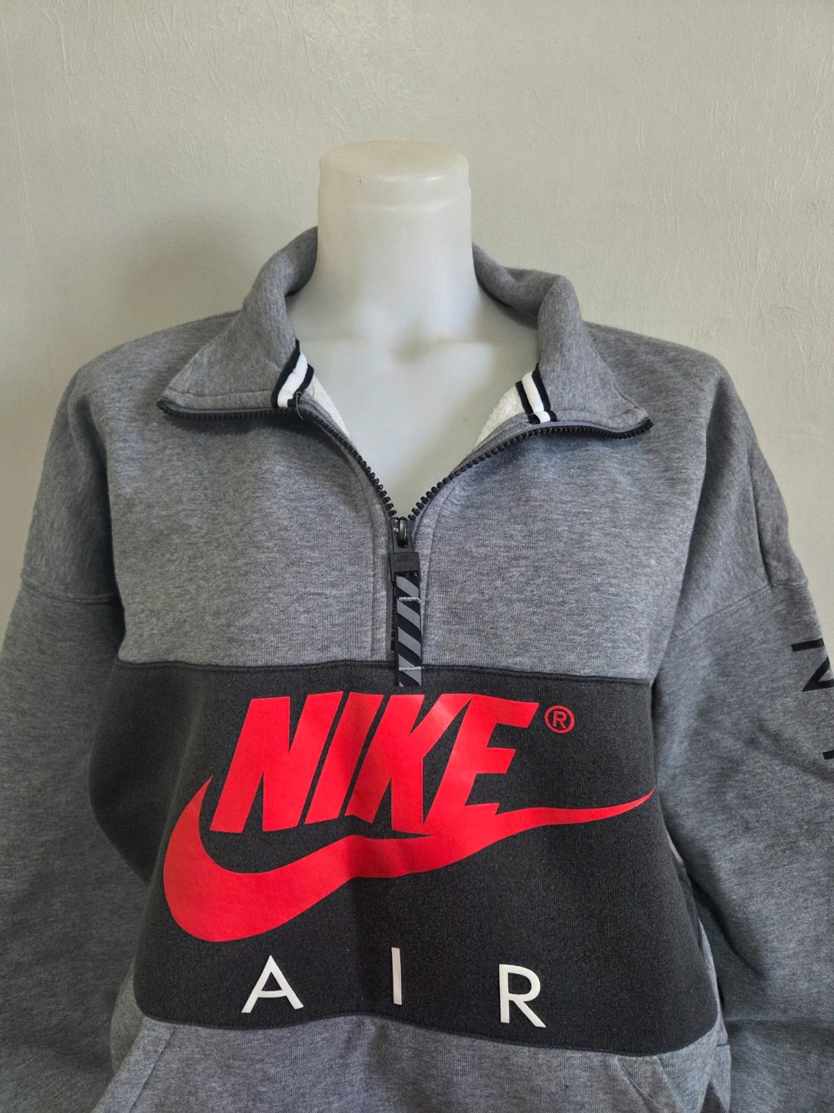 Sweat pull woody nike vintage col camionneur zippé taille L XL – Nike – taille L / 40 / 12 4