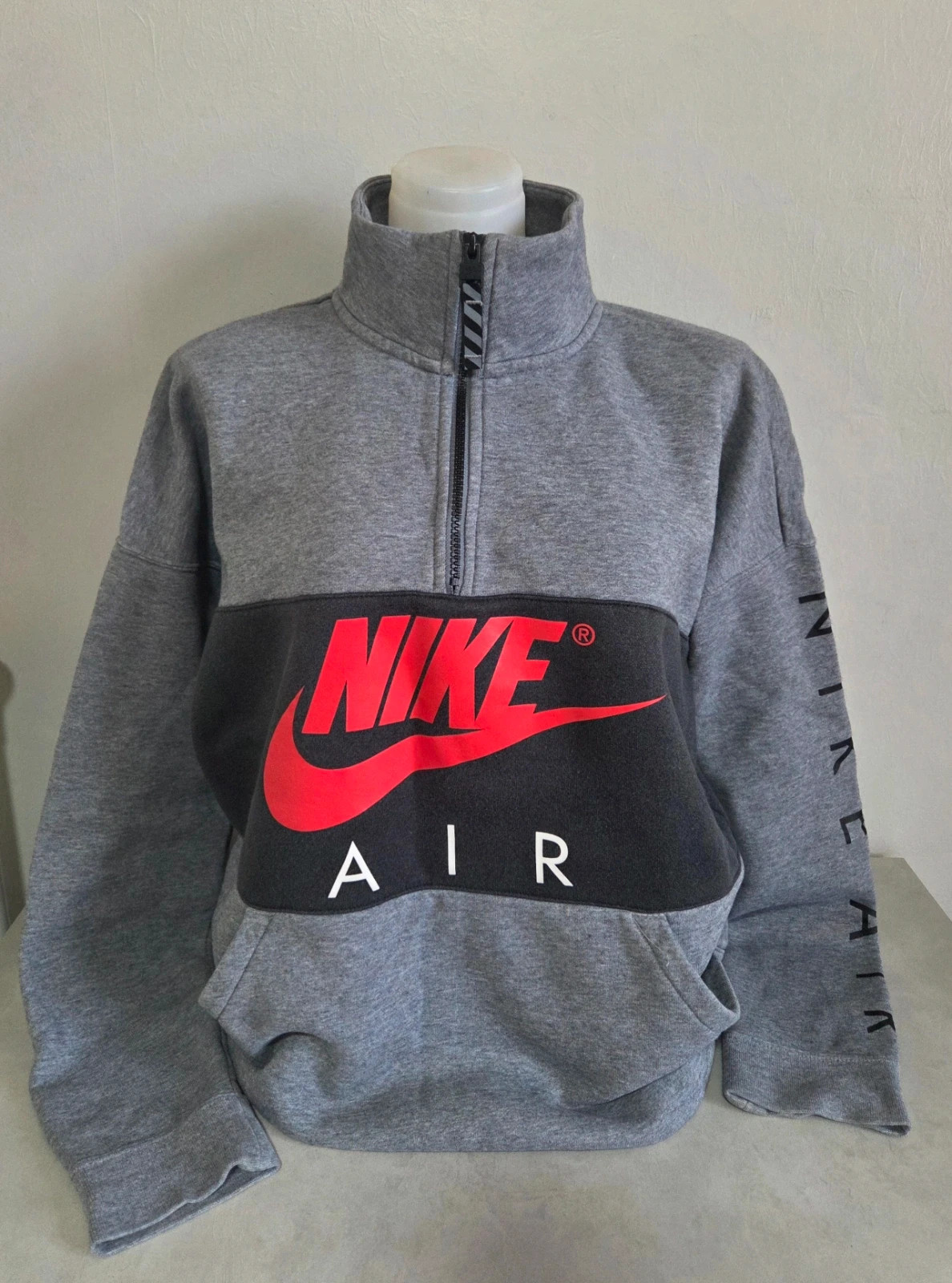 Sweat pull woody nike vintage col camionneur zippé taille L XL – Nike – taille L / 40 / 12