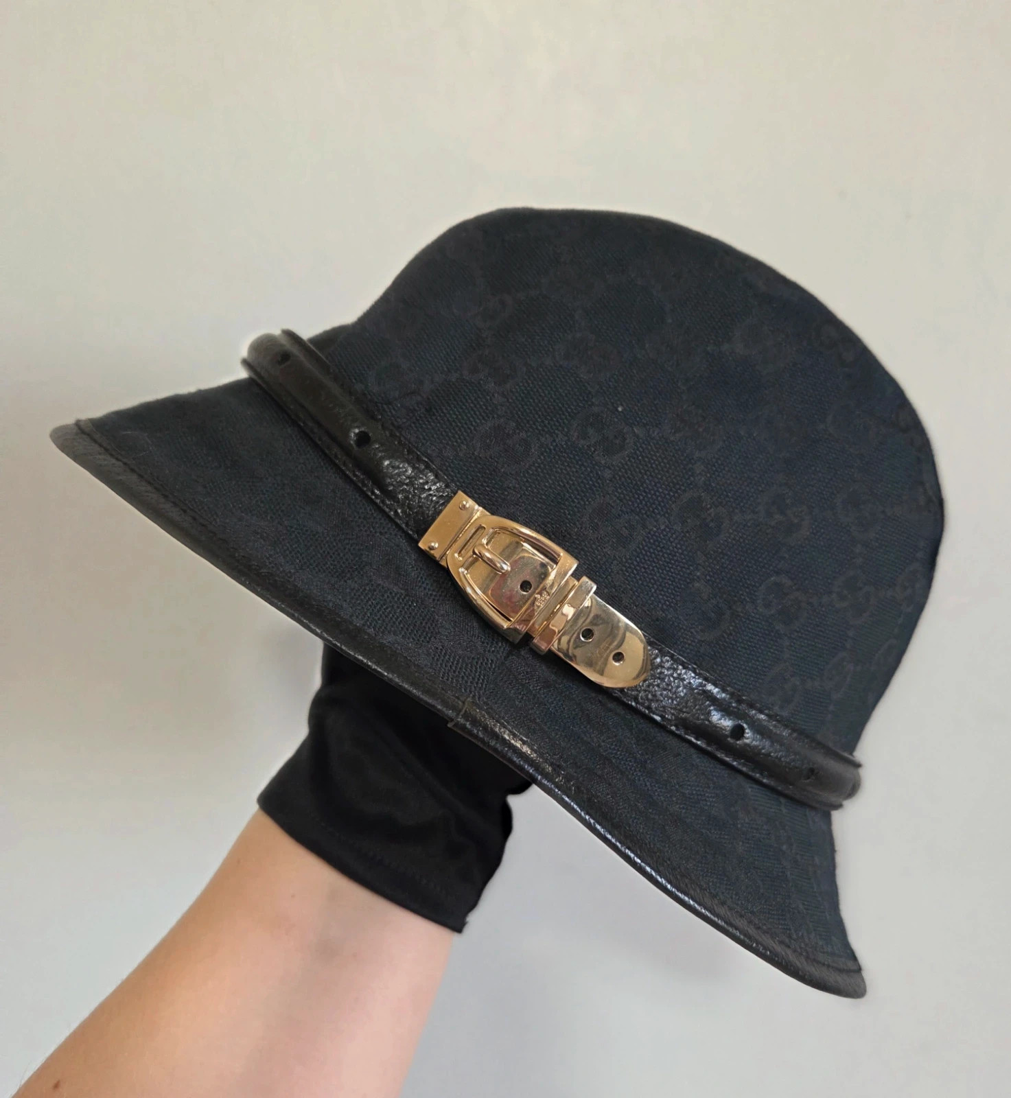 Chapeau bob Gucci noir taille S homme femme mixte