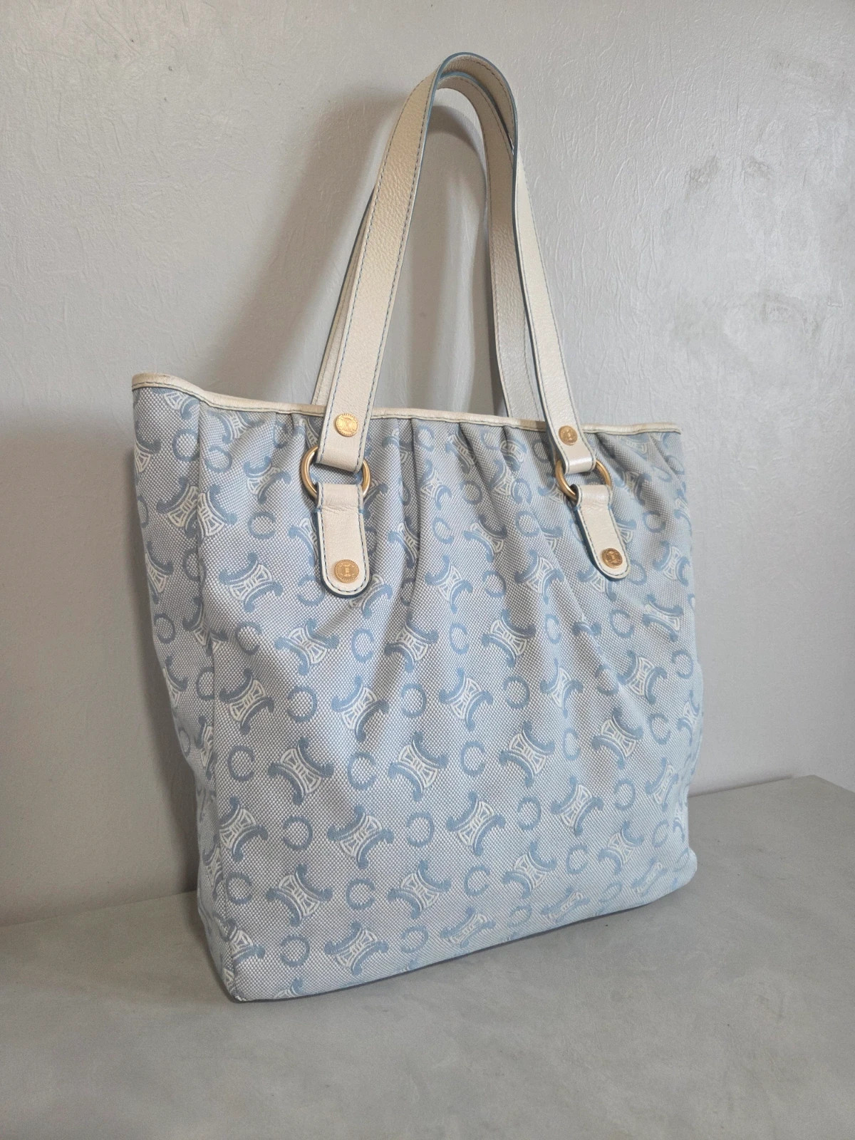 Grand Sac a main fourre tout Céline vintage effet jeans – CELINE 3