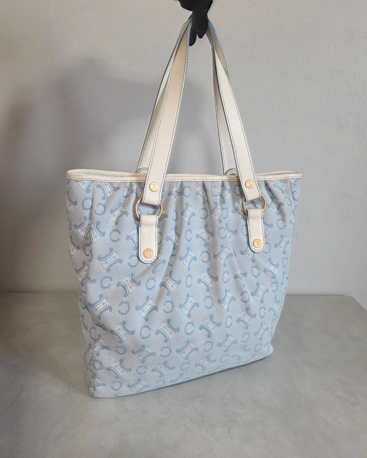 Grand Sac a main fourre tout Céline vintage effet jeans – CELINE 2