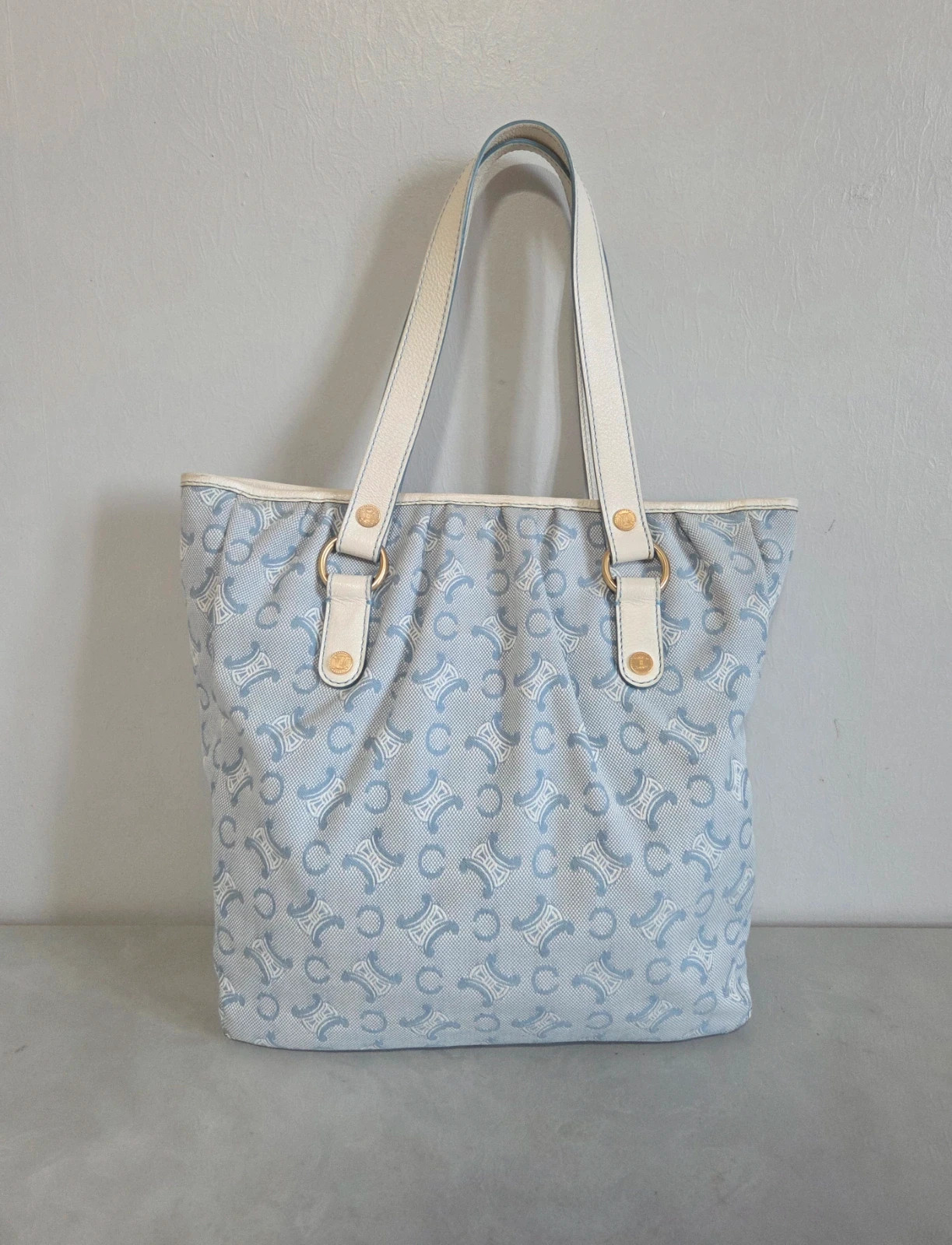 Grand Sac a main fourre tout Céline vintage effet jeans