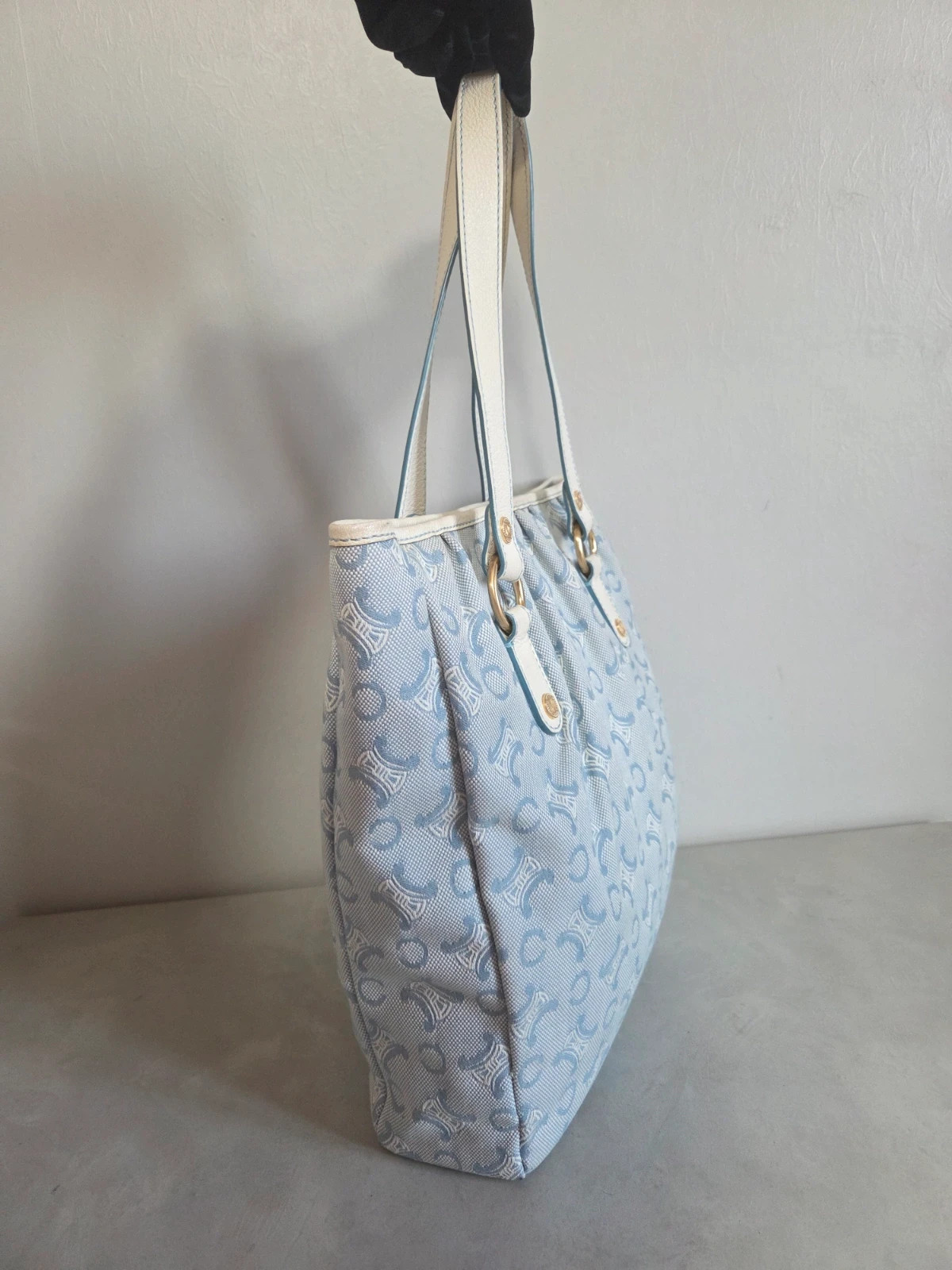 Grand Sac a main fourre tout Céline vintage effet jeans – CELINE 5