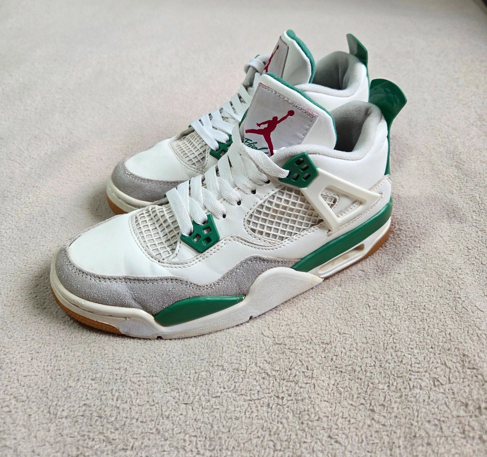Sneakers basket air Jordan 4 SB taille 38 blanc vert – Jordan – taille 38 5