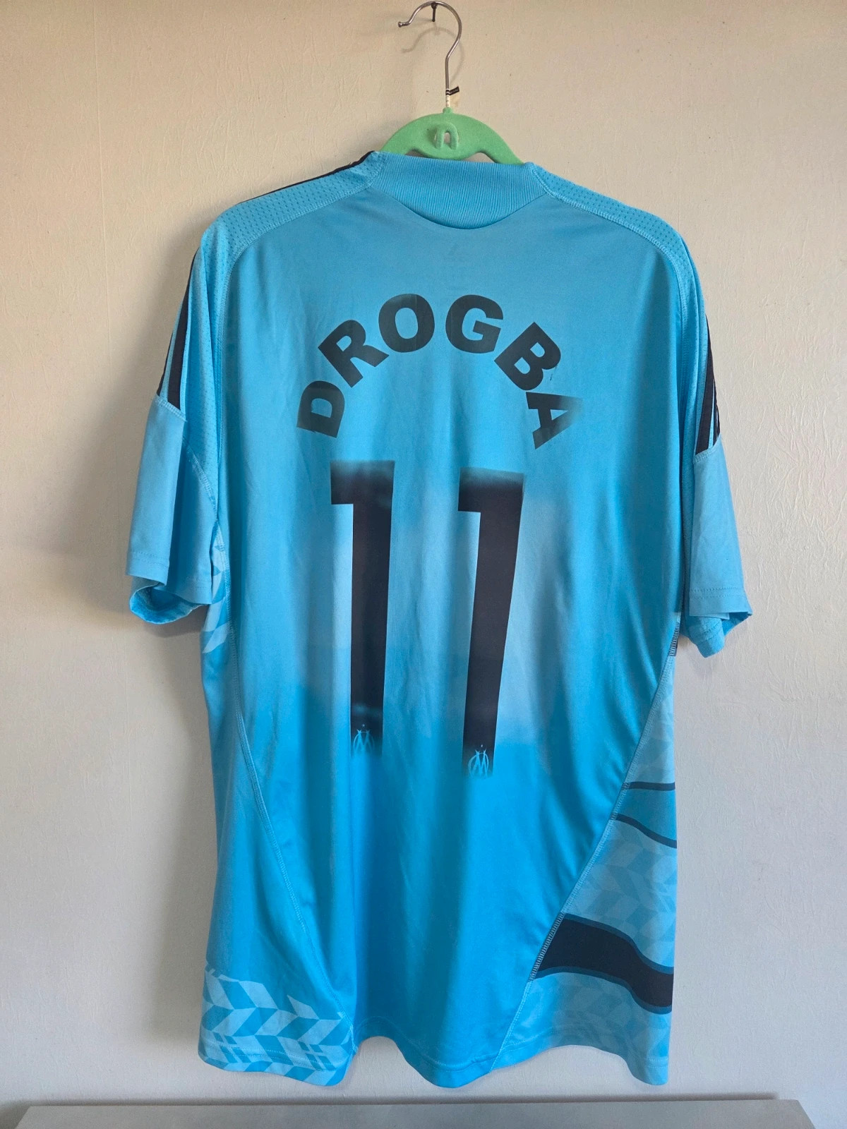 T-shirt maillot de foot Adidas olympique Marseille drogba taille XL