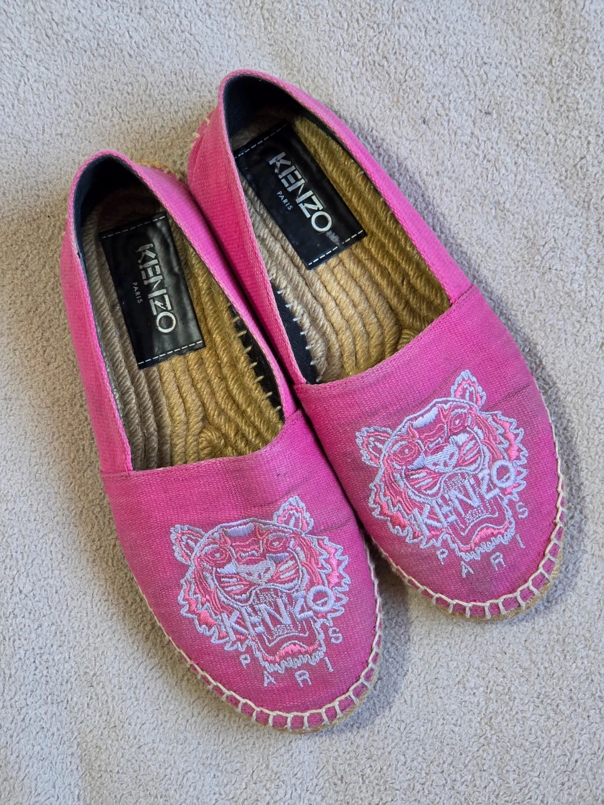 Chaussures été mocassin espadrilles kenzo taille 36 rose fuchia