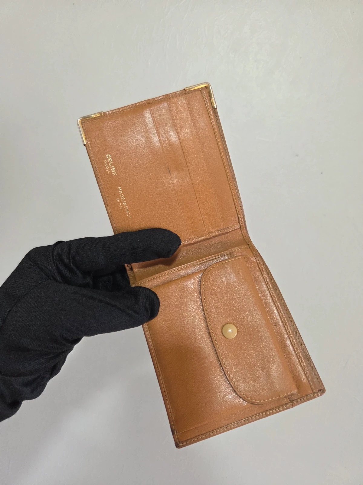 Porte monnaie porte feuille wallet porte carte Céline triomphe vintage – CELINE 5
